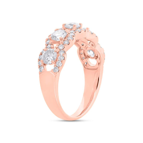 1.46ct 14k Rose Gold Diamond Lady's Ring
