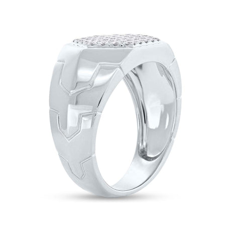 0.55ct 14k White Gold Diamond Men's Ring