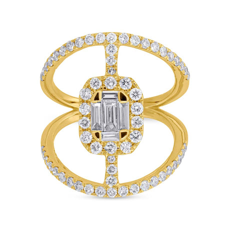 1.39ct 14k Yellow Gold Diamond Lady's Ring