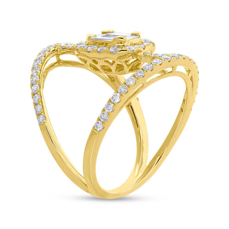 1.39ct 14k Yellow Gold Diamond Lady's Ring