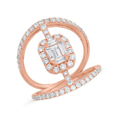 1.39ct 14k Rose Gold Diamond Lady's Ring
