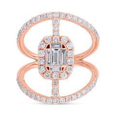1.39ct 14k Rose Gold Diamond Lady's Ring