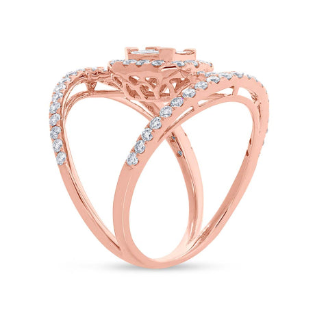 1.39ct 14k Rose Gold Diamond Lady's Ring