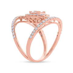 1.39ct 14k Rose Gold Diamond Lady's Ring
