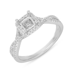 0.30ct 14k White Gold Diamond Semi-mount Ring