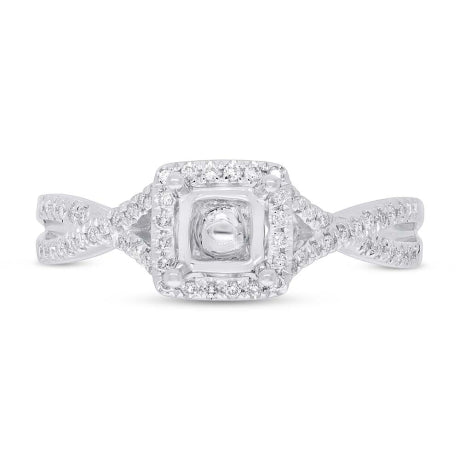0.30ct 14k White Gold Diamond Semi-mount Ring