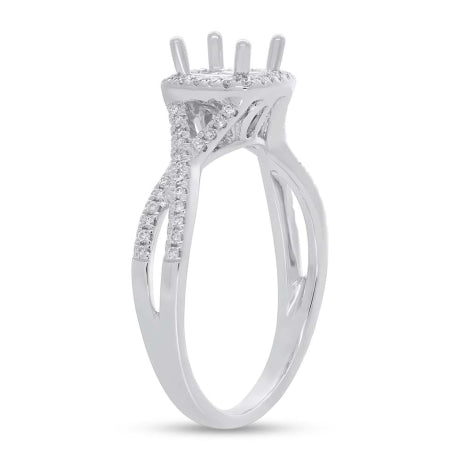 0.30ct 14k White Gold Diamond Semi-mount Ring