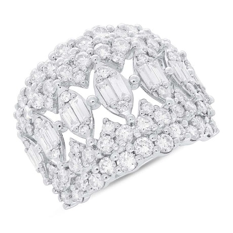 2.59ct 14k White Gold Diamond Lady's Ring