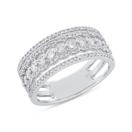 0.86ct 14k White Gold Diamond Lady's Ring