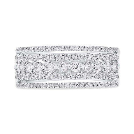0.86ct 14k White Gold Diamond Lady's Ring