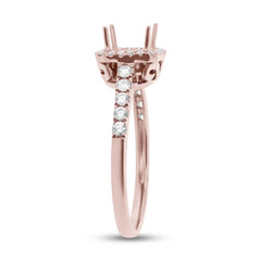 0.37ct 18k Rose Gold Diamond Semi-mount Ring