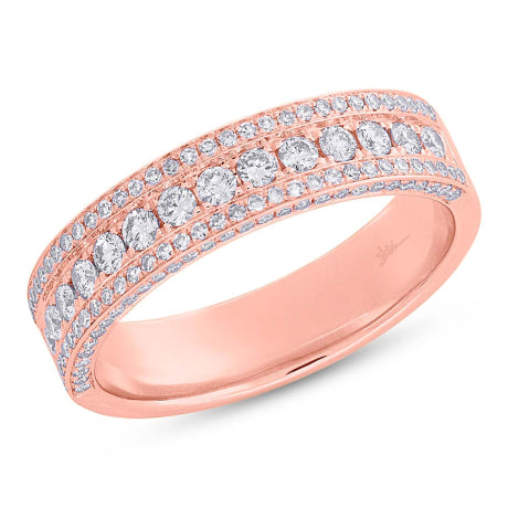 0.66ct 14k Rose Gold Diamond Lady's Band