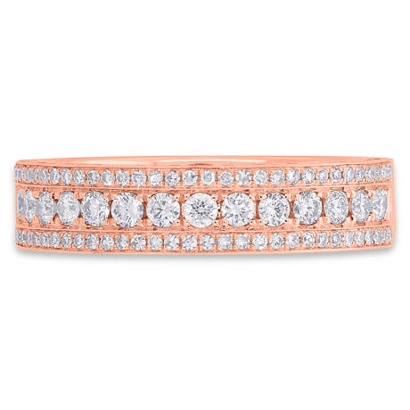 0.66ct 14k Rose Gold Diamond Lady's Band
