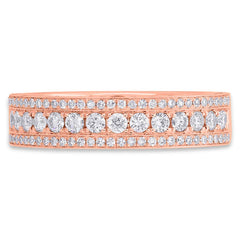 0.66ct 14k Rose Gold Diamond Lady's Band