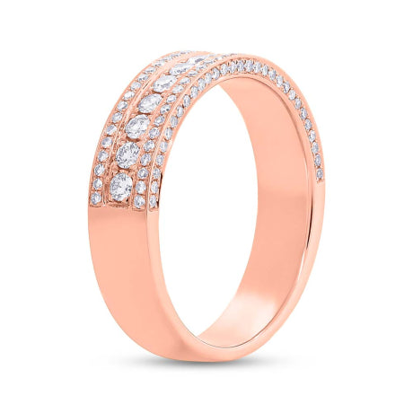 0.66ct 14k Rose Gold Diamond Lady's Band