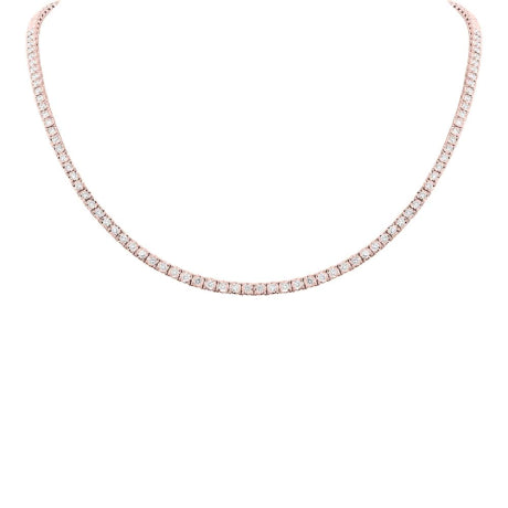 2.49ct 14k Rose Gold Diamond Tennis Necklace