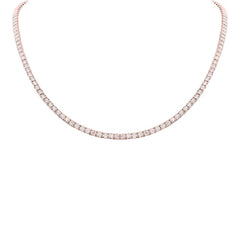 2.49ct 14k Rose Gold Diamond Tennis Necklace