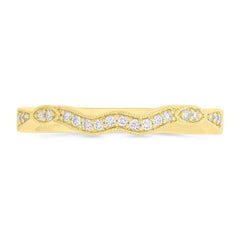 0.12ct 14k Yellow Gold Diamond Lady's Band