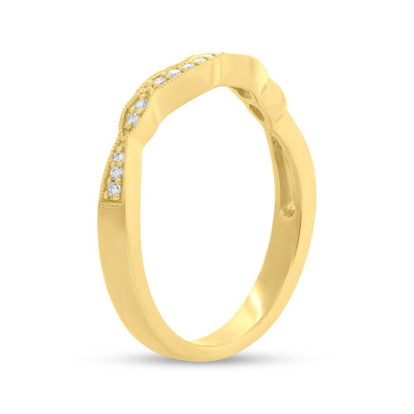 0.12ct 14k Yellow Gold Diamond Lady's Band