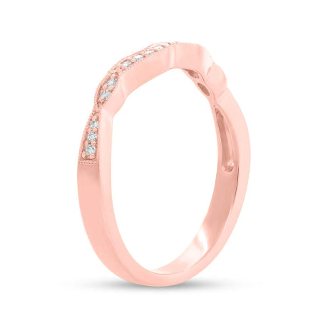 0.12ct 14k Rose Gold Diamond Lady's Band