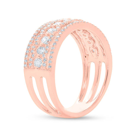 0.86ct 14k Rose Gold Diamond Lady's Ring