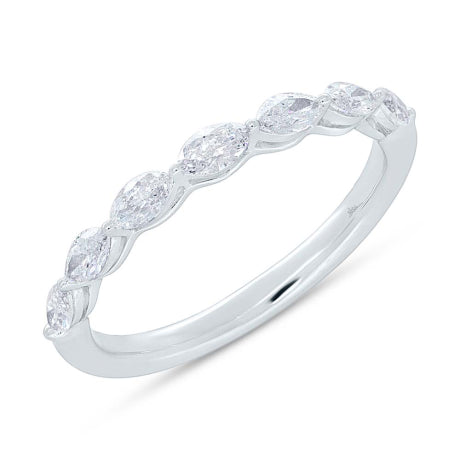 0.62ct 18k White Gold Diamond Lady's Marquise Band