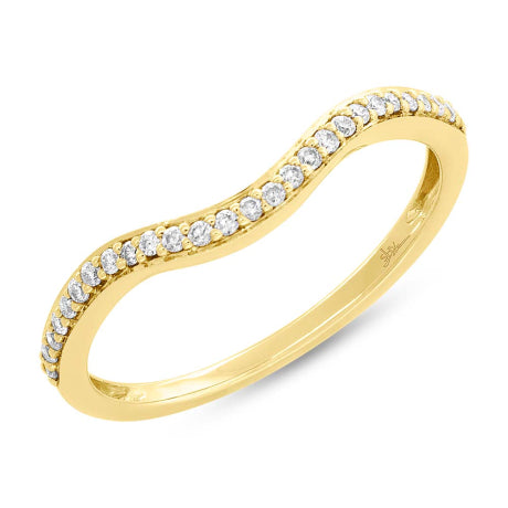 0.15ct 14k Yellow Gold Diamond Lady's Shadow Band