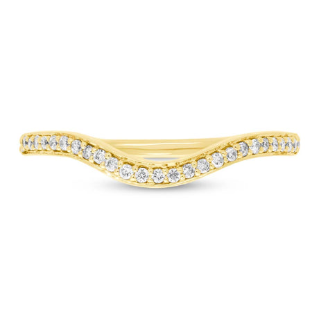 0.15ct 14k Yellow Gold Diamond Lady's Shadow Band