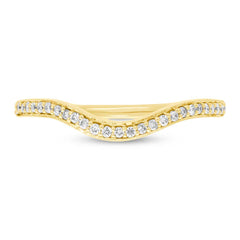 0.15ct 14k Yellow Gold Diamond Lady's Shadow Band
