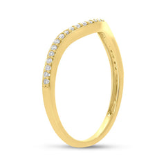 0.15ct 14k Yellow Gold Diamond Lady's Shadow Band
