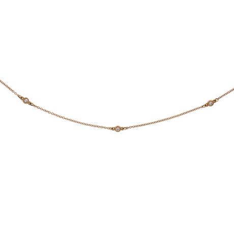 0.20ct 14k Rose Gold 16-18" Diamonds by the Yard Chain
