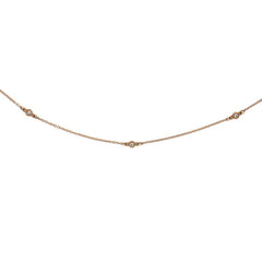0.20ct 14k Rose Gold 16-18" Diamonds by the Yard Chain