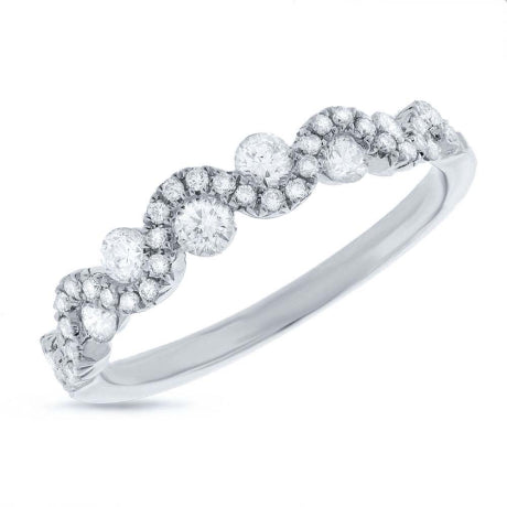 0.50ct 14k White Gold Diamond Lady's Band Size 5.25