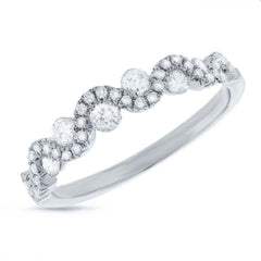 0.50ct 14k White Gold Diamond Lady's Band Size 5.25