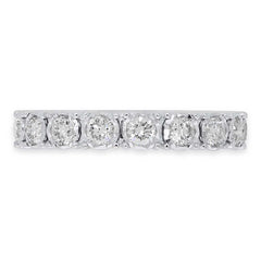 1.16ct 14k White Gold Diamond Eternity Ring Size 6.5