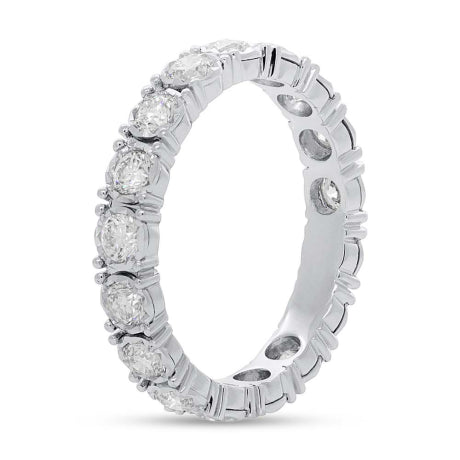 1.16ct 14k White Gold Diamond Eternity Ring Size 6.5