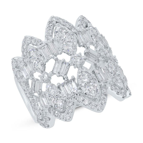 2.84ct 14k White Gold Diamond Lady's Ring