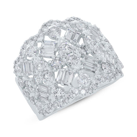 2.61ct 14k White Gold Diamond Lady's Ring