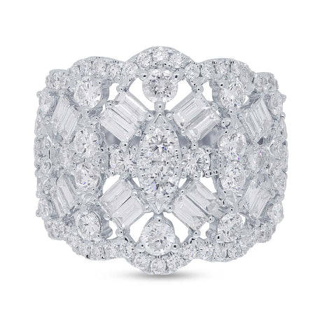 2.61ct 14k White Gold Diamond Lady's Ring