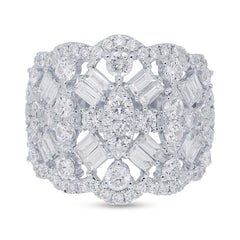 2.61ct 14k White Gold Diamond Lady's Ring