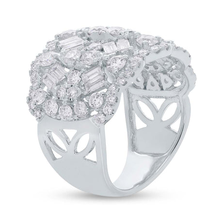 2.61ct 14k White Gold Diamond Lady's Ring
