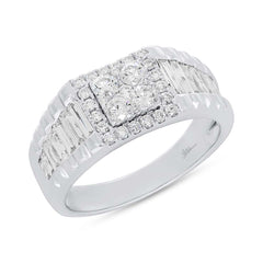 1.68ct 18k White Gold Diamond Men's Ring