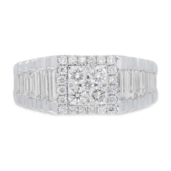 1.68ct 18k White Gold Diamond Men's Ring