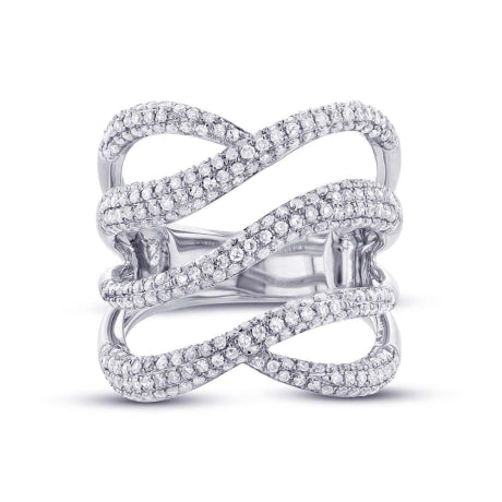 1.31ct 14k White Gold Diamond Lady's Ring
