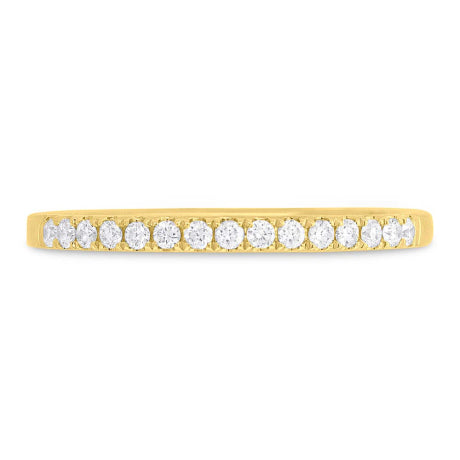 0.18ct 14k Yellow Gold Diamond Lady's Band