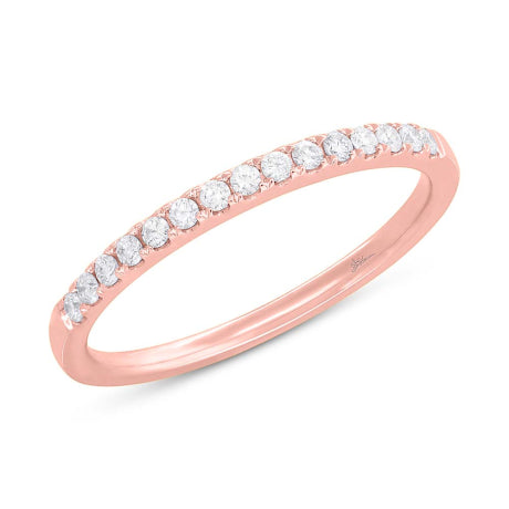 0.18ct 14k Rose Gold Diamond Lady's Band