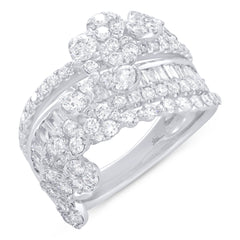 2.46ct 18k White Gold Diamond Lady's Ring Size 6.5