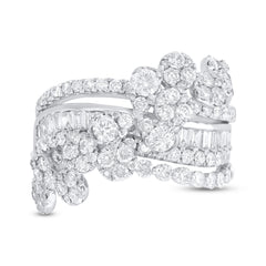 2.46ct 18k White Gold Diamond Lady's Ring Size 6.5
