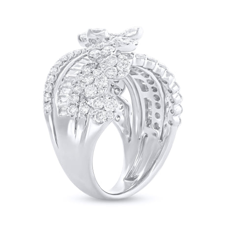 2.46ct 18k White Gold Diamond Lady's Ring Size 6.5
