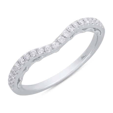0.25ct 14k White Gold Diamond Shadow Band